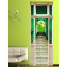 Stickers trompe l'oeil Escalier vert