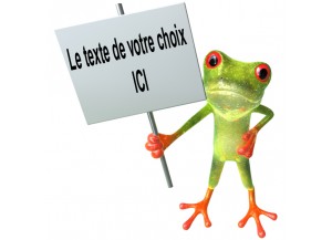 stickers Grenouille et pancarte