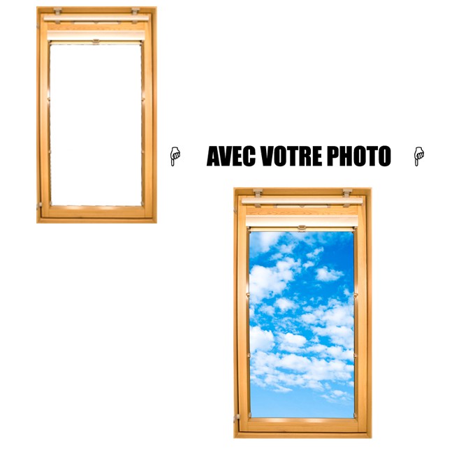 Stickers fenêtre avec votre photo L 170cm x H 102cm - Tatoutex