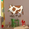 Stickers vache marron